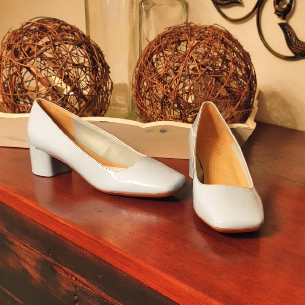 Franco Sarto Light Blue Block Heel Shoes